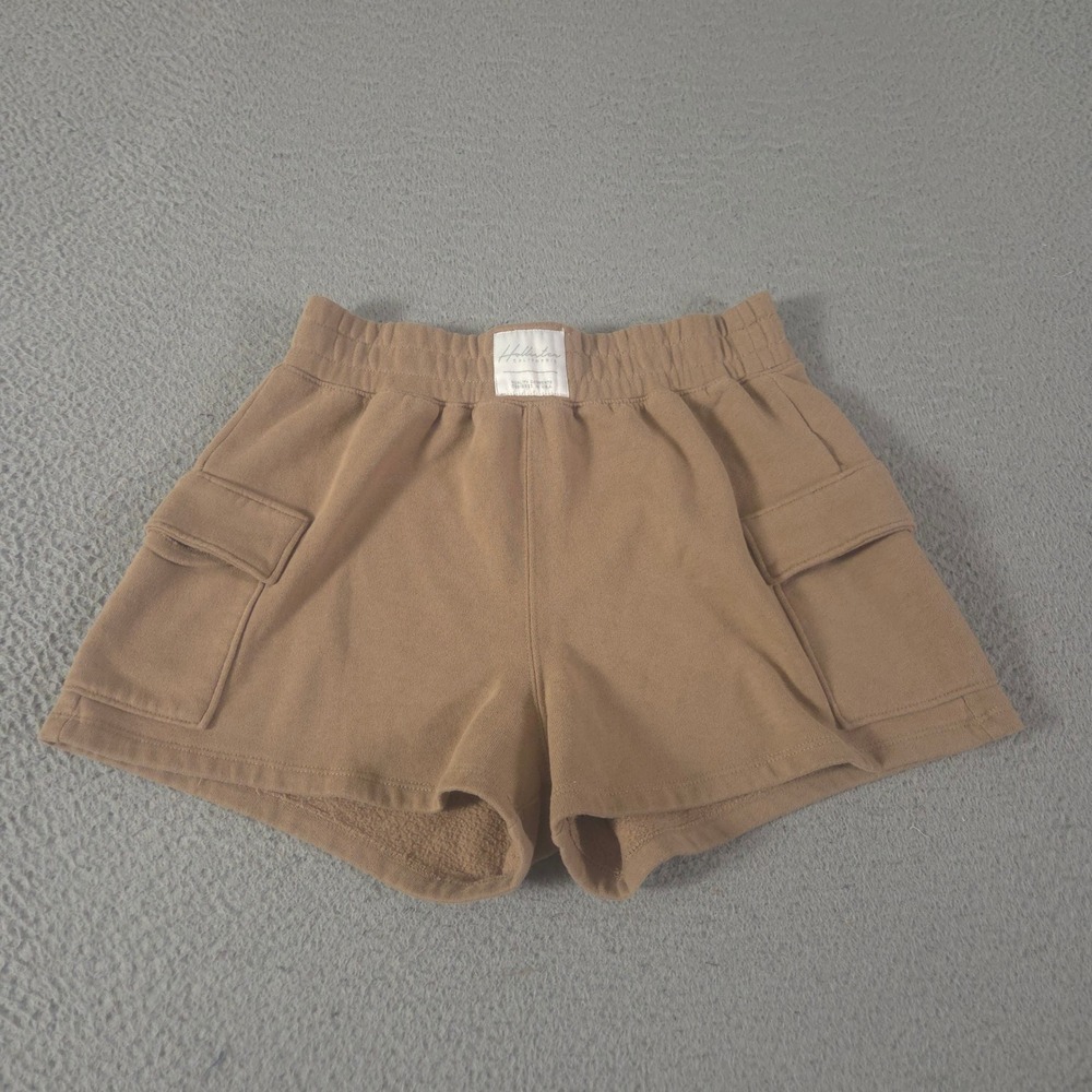 Hollister Shorts Womens Small Brown Ultra High-Rise Cargo Fleece Cotton Blend